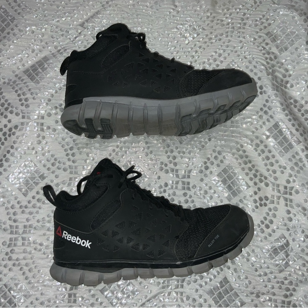 Reebok Work Shoes Sublite Unisex Men 9/ Women 11 Wide Alloy Toe Black